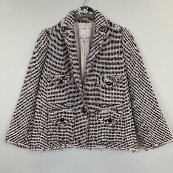 REBECCA TAYLOR Tweed Notch Lapel Blazer 🪷 - Picture 4 of 8
